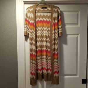 The Limited Chevron Extra Long Cardigan Sweater